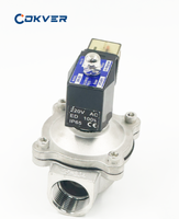 Vanne solénoïde à diaphragme haute pression COKVER 12 V 24 en acier inoxydable 220 110 pour eau et gaz