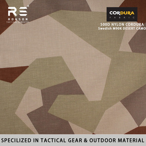 Tessuto Stampato in Nylon Cordura 500D, Camouflage Desertico <span class=keywords><strong>Svedese</strong></span> M90, Impermeabile con Rivestimento in PU, Resistente per Borse Tattiche e Accessori Auto - Product Image 1