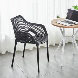Sillón Apilable Contemporáneo para Cafetería, con Asiento y Respaldo Transpirables, Resistente a la Intemperie, para Exteriores - Product Image 2