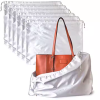 Sac à main de luxe chaussures couvre logo personnalisé anti-poussière stockage grande pochette en soie Satin cordon sac à poussière pour sacs à main