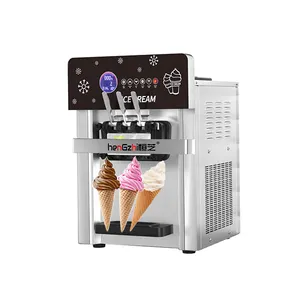 Comercial de helado suave máquina de precios para/tienda/helado italiano/máquina de tres sabores máquina de servicio suave hielo Cre
