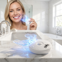 Kit de Blanchiment Dentaire Économique à Piles avec Minuteur 10 Minutes et LED, Incluant une Seringue de Gel Personnalisée