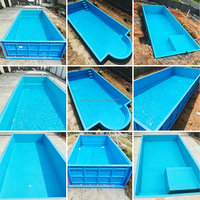 Kolam Renang Fiberglass Terpadu Kecil - Kolam Renang Keluarga Dewasa - Cocok untuk Bak Mandi Pijat di Rumah