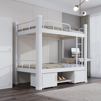 Lit superposé en métal robuste avec structure en acier pour dortoir scolaire, idéal pour les étudiants et le personnel, gain de place