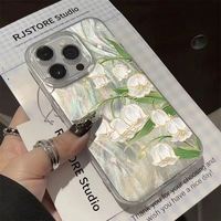 Muguet Graphique Téléphone étui pour iphone 16 15 14 13 12 11 X XR Xs SE2 SE 8 7 Plus Pro Max Acrylique Couverture Arrière