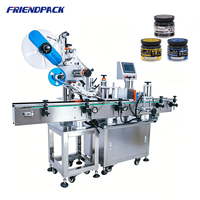 Machine d'étiquetage automatique de bouteilles rondes à surface plane UPK, machine d'étiquetage adhésif double face de haute précision