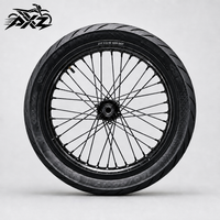 2026 Surron Light Bee 2ème Génération Jeu de roues Supermoto 17 pouces 100/80-17 130/70-17 Moyeux en aluminium noir CNC Modification course sur route M