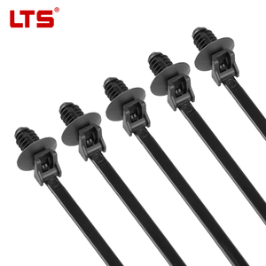 Attache-câble en nylon auto-bloquant, résistant à la chaleur et ignifuge, à tête filetée, 4,6*160mm, en forme de sapin X74, pour câblage automobile - Product Image 6