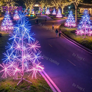 Feux d'artifice de Noël qui forment une sculpture d'arbre rayonnante pour les jardins des complexes hôteliers, les places de ville et les événements de festivals d'hiver - Product Image 4