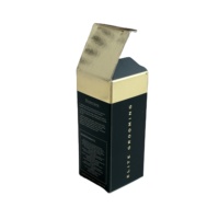 Emballage de boîte de papier cosmétique personnalisé de luxe avec gaufrage en feuille d'or métallique parfait pour les produits de soins de la peau et de beauté de qualité supérieure