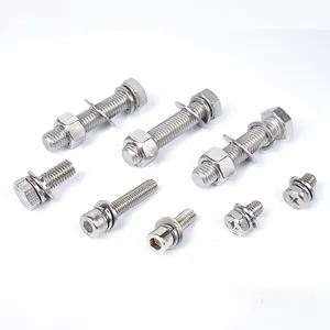 Stainless Steel Bolt Stainless Bolts And Nuts DIN933 SS304 A2-70 M6 M8 M10 M12 M16 Stainless Steel Hex Bolt And Nut
