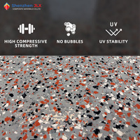 Résine époxy à haute résistance et résistante à l'abrasion - Résine AB transparente, haute brillance, résistante aux UV pour sols en flocons d'époxy