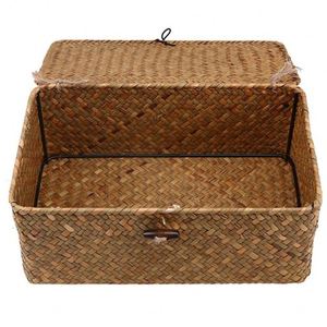 Panier <span class=keywords><strong>en</strong></span> <span class=keywords><strong>osier</strong></span> décoratif mural, <span class=keywords><strong>chariot</strong></span> <span class=keywords><strong>à</strong></span> linge industriel sur roulettes, paniers <span class=keywords><strong>en</strong></span> feuilles de bananier, boîtes <span class=keywords><strong>à</strong></span> tabac <span class=keywords><strong>en</strong></span> <span class=keywords><strong>bois</strong></span> avec couvercles, lot de 3 pièces rondes - Product Image 3