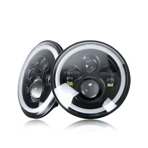 Faros Delanteros LELANPU para Camioneta, Estilo Ojos Futuristas, Accesorios para Motocicleta, Faros LED Redondos de 7 Pulgadas para Todoterreno, para Jeep Wrangler - Product Image 1