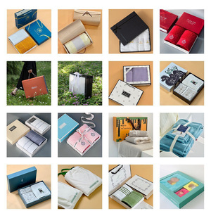 100% Cotton Towel <b>Gift</b> <b>Box</b> Set Customizable Logo Business Event Souvenir Towels - Product Image 1