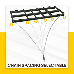 JH-Mech 드라이브웨이 드래그 해로우 48 X 19.7 인치 4피트 조절 가능한 폭 블랙 스틸 견인형 드래그 해로우 (자갈용) - Product Image 4