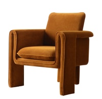 Nordic Luxus Wohnzimmer Hotel Lobby Boucle Stuhl Möbel Samt Lounge Stuhl Sofa Sessel Stoff Akzent Stuhl