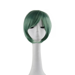 Peluca de Cosplay Premium para el Personaje de Ruri Kawasaki, Corte Bob Corto <span class=keywords><strong>Verde</strong></span> Menta, Fibra Sintética Resistente a Altas Temperaturas para Disfraces de Anime y Fiestas - Product Image 1