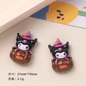 Accesorios para el cabello de resina moldeable DIY con temática de Halloween: dijes de momia y calabaza, decoración divertida de vendaje de dibujos animados - Product Image 3