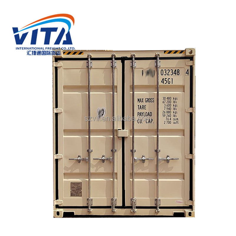 40HQ Ivory White Shipping Container with Lock Box Forklift