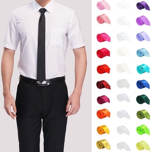 Cravate pour homme, prix d'usine en Chine, 5 cm, cravate fine, couleur unie, cravate en polyester, bleu royal, or, cravate de soirée, cravate formelle, cravate tendance - Product Image 2