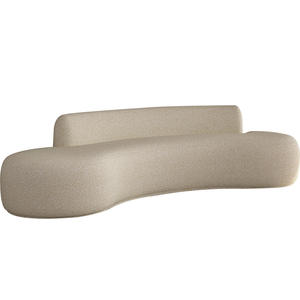 Sofá de Diseño Curvo Moderno, Relleno de Espuma Semicircular, Muebles de Sala de Estar de Estilo Nórdico - Product Image 4