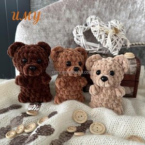 Oso de Peluche Amigurumi Súper Suave en Oferta, Mini Juguete de Ganchillo para Bodas, Alivio del Estrés, Relleno de Algodón PP, Barato de Fábrica - Product Image 2