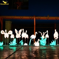 Décoration de vacances personnalisée étanche lanternes en soie chinoise LED colorée pour spectacle de lanternes