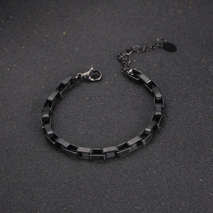 Men's <b>Titanium</b> Steel Bracelet Geometric <b>Chain</b> Link Black Silver Gold Bronze Color Gift Jewelry CE576 - Product Image 4