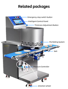 Ligne de production multifonctionnelle automatique en acier inoxydable 304 pour la fabrication de kibbeh/kubba, l'enrobage et l'étalage de la pâte, et la production de pain - Product Image 2