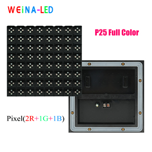 頑丈で耐久性のある P25(2R1G1B) IP65 防水 8x8 解像度 <span class=keywords><strong>LED</strong></span> ディスプレイ モジュール、24 時間交通監視情報システム用 - Product Image 5