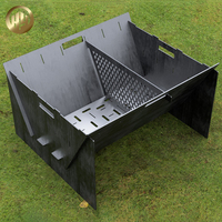 Fournitures de jardin Soudage Carré en métal Chauffage à bois Barbecue Fire Pit