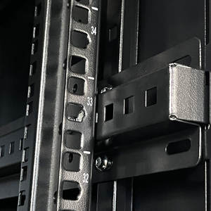 Armoire serveur sur pied 19 pouces 600*600mm 22U pour centre de données, porte en verre avec serrure, noir, en stock, revêtement poudré - Product Image 6