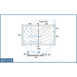 Moderna Plato de Ducha Rectangular H6 de 70x120x6cm, Fabricada en Acrílico y Mármol para Baño y Uso Hotelero - Product Image 2
