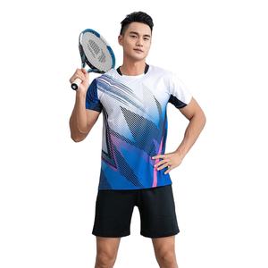 Diseño de Logotipo Personalizado, Camisetas Deportivas Sublimadas para Tenis de Mesa y Bádminton de Equipos Nacionales, Unisex, 100% Poliéster, Cuello Redondo Ligero - Product Image 1