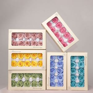 D425 Cabezas de Rosa de Calidad B+ de Yunnan, 3-4 cm/10 Piezas, Caja de Regalo para Navidad y San Valentín, Flores Reales, Flor Eterna Preservada - Product Image 1