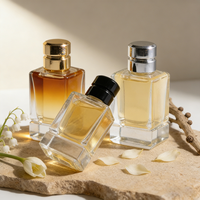 Flaconi Vuoti per Profumo con Fondo Spesso Personalizzati all'Ingrosso, Confezione di Lusso con Scatola, Flaconi Quadrati da 50ml e 100ml per Uomo