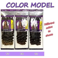Extensions capillaires tendance pour tresses au crochet, style africain français, grandes boucles, lot de 6 pièces, en fibre haute température, double trame, souples