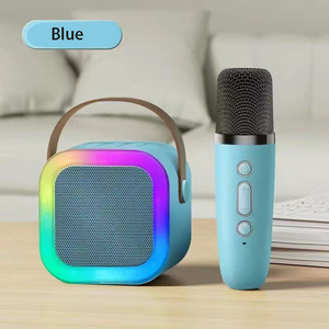 Máquina de Karaoke Portátil Mini RGB LED con Micrófonos Inalámbricos para Niños y Adultos, Cine en Casa para Fiestas de <span class=keywords><strong>Cumpleaños</strong></span> - Product Image 5