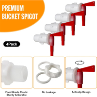 Robinet de seau en plastique, robinet de mise en bouteille, robinet de bière, robinet de soda pour seau de 5 gallons, fermentation, seau de brassage à domicile, fermentateur