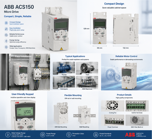 ABB Low <b>Voltage</b> AC Drives ACS150 Micro Drive 3PH AC380-480V 2.2KW VFD VSD ACS150-03E-05A6-4 Frequency <b>Converter</b> - Product Image 2