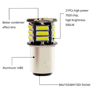Car LED Lamp 1156 1157 7020 21smd Led <strong>Turn</strong> <strong>signal</strong> Lamp Reverse Brake Light Ba15s Led <strong>Bulbs</strong> for Car Suv Led Car Light <strong>Replace</strong> - Product Image 3
