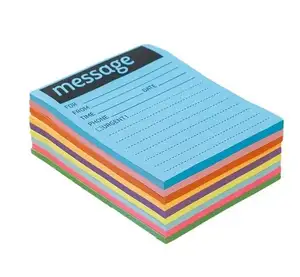 Yapışkan not mesajı not mesajı planlayıcısı floresan kağıt not defteri kendinden yapışkanlı dekoratif sticker özelleştirilebilir