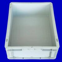 EU4311 400*300*120mm Panier en plastique pliable et empilable, robuste, pour déménagement, boîtes de rangement, bacs