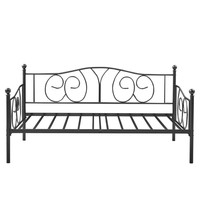 Lit en métal moderne de style européen Lit de princesse simple avec rangement pour chambre à coucher, salon, école, appartement ou villa
