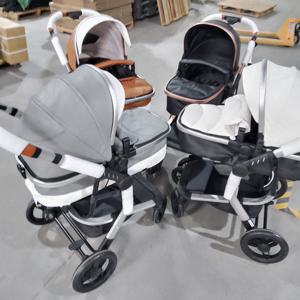 Nouvelle poussette de luxe 4 en <span class=keywords><strong>1</strong></span> pour bébé, siège <span class=keywords><strong>auto</strong></span>, sac à langer, berceau rigide premium, cadre en alliage d'aluminium léger, pliable à 360° - Product Image 2