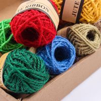 Vente en gros de ficelle en jute naturelle de 2 mm, corde pour mariage, Noël, festival, emballage de cadeaux, emballage, bricolage, décoration