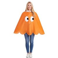 Cape fantôme pour femme Halloween, châle à motif de visage de dessin animé mignon, poncho de cosplay sorcière, elfe, chauve-souris pour fête costumée de carnaval