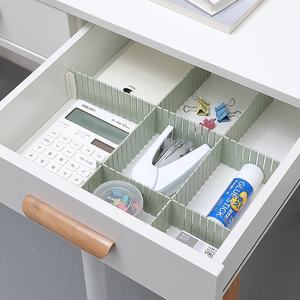 Detachable 5pcs desk drawer plastic adjustable drawer dividers living room clothes organizer separators