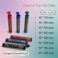 Tubes d'emballage de cigarettes pré-roulées de 1 gramme, étanches, hermétiques, à ouverture facile, avec logo personnalisé, certifiés GMP, pour la vente en gros